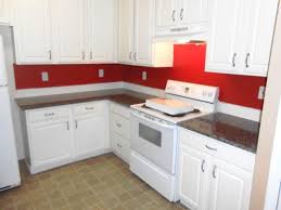 fascinating red kitchen walls white