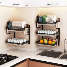 Assembly with 8 lateral tensioners that tighten trays to the cabinet. Wall Dish Rack Stainless Steel Home Storage Plate Holder Shelf W Drainer Tray Walmart Com In 2021 Kitchen Storage Shelves Diy Kitchen Storage Kitchen Furniture Design