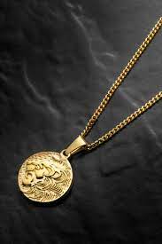 Gold Lion Pendant Necklace For Men Streetwear Jewellery Gold Necklace For Men Gold Pendants For Men Mens Silver Jewelry