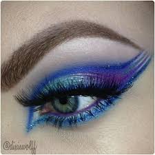 Blue Glitter Makyaj Goz Makyaji Gozler