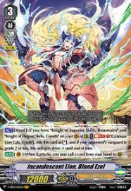 Unit Of The Week Incandescent Lion Blond Ezel V Series Awesome Card Games Cardfight Vanguard Cards Cardfight Vanguard Cool Cards