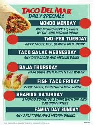 Check spelling or type a new query. Taco Del Mar Bc On Twitter What S Your Favourite Tacodelmar Daily Special Http T Co Asewvnxvr4
