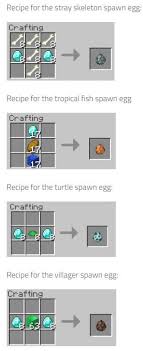 In order to craft a spawn egg of any type you would need their drop on the sides, surrounding an egg in the middle, if that makes sense. Survival Spawn Eggs Addon Minecraft Pe Bedrock Addons