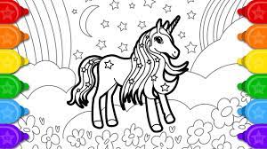 Beside a fun and educative coloring pages, it helps children increase their creativity. Glitter Unicorn That S Pretty Coloring And Drawing For Kids How To Draw A Unicorn Coloring Page Youtube