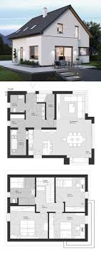 modernes haus mit erker anbau satteldach architektur haus bauen ideen grundriss elk haus 135 von elk fertighaus hausbaudirekt de pinbild bilder fur si arsitektur denah rumah rumah impian