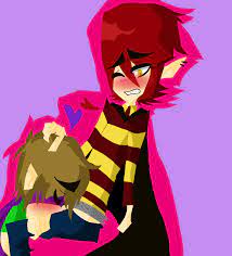 2boys blush brown hair fanboy (character) fanboy and chum chum  fellatio gay kyle bloodworth thomason male mask red eyes skinny toony yaoi  young 