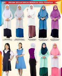 Aturan penggunaan pakaian seragam nasional adalah sebagai berikut:8. Uniform Kokurikulum Muslimah Walinong Sari Posts Facebook