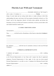 Just make sure the relevant people know where your will is and know what to do in the event of your death. Florida Last Will And Testament Download Printable Pdf Templateroller