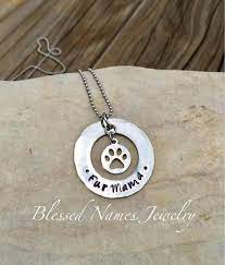 Fur Mama Hand Stamped Stainless Steel Necklace Dog Mom Fur Mom Cat Mama Personalize Cust Metal Stamped Jewelry Metal Stamped Bracelet Hand Stamped Jewelry