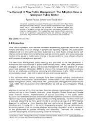 In malaysian context, as evidenced in this study, contradictory results is found with regards to this the effectiveness of internal audit in malaysian public sector. Pdf The Concept Of New Public Management The Adoption Case In Malaysian Public Sector