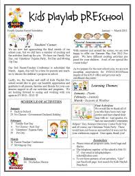 Prechool Calendars And Newsletters Google Search