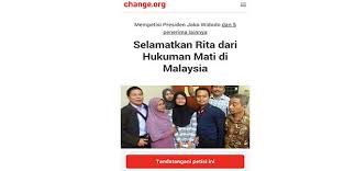 Berapa jumlah hukuman mati di malaysia? Petisi Online Selamatkan Rita Dari Hukuman Mati Di Malaysia Teras Jatim