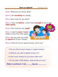 Esl Dialogues Save Or Spend Beginner English For Beginners Learn English Words English Conversation For Kids