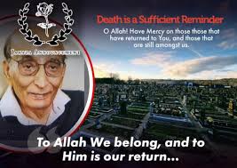 Inna Lillahi wa Innaa Ilayhi Raji'un "Surely we belong to Allah SWT and to  Him we shall we return" It is with great sadness that we share with you  that Dr Mirza