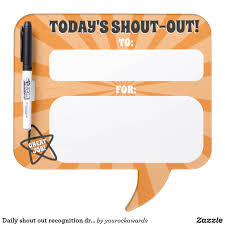 Daily Shout Out Recognition Dry Erase Kudos Board Zazzle Com In 2020 Employee Recognition Board Incentives For Employees Employee Appreciation Party
