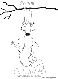 Ice Age Scrat Continental Drift Coloring Page Ice Age Coloring Pages Colouring Pages