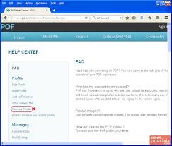 To delete your pof profile manually: How To Delete Pof Plenty Of Fish Account