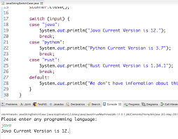 Use the switch statement to select one of many code blocks to be this will stop the execution of more code and case testing inside the block. Java String Switch Case Example