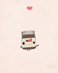 Nutella Illustration Art Print Chocolate Wall Art Quirky Home Decor Kawaii 8 X 10 16 00 Via Etsy Kawaii Illustration Kawaii Drawings Cute Drawings