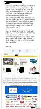All hacker needs to figure out last 4. Ebay Car Scam Story In Comments Scams