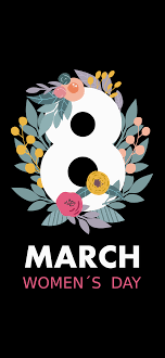 March 2019 iphone calendar wallpapers: Woman S Day 4k Wallpaper March 8th Black Background Minimalist 5k Black Dark 2550