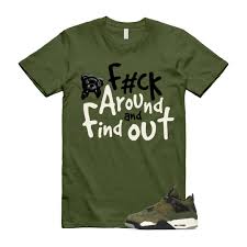 4 Olive Craft Medium SE Pale Vanilla Khaki Black Sail T Shirt Match FCK