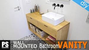 So does in making your own bathroom vanity without tops. How To Make A Wall Mounted Bathroom Vanity Youtube