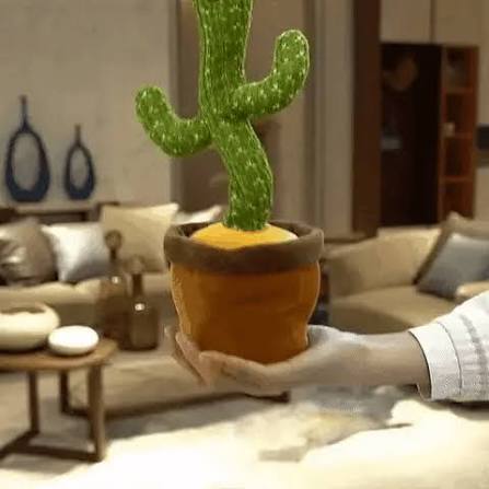 Cactus bailarín de juguete para niños ⎜ Peluche que canta con luces y – Hogariva