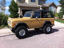Yellowish Brown Classic Ford Bronco Ford Bronco Classic Ford Broncos Old Ford Bronco