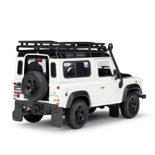 Land Rover Defender With Roof Rack White And Black 1 24 1 27 Diecast Model Car By Welly Land Rover Defender Diecast Model Cars Land Rover