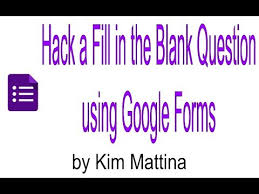 In this tutorial, we will look at some cool tricks we can do with google forms. Hack A Fill In The Blank Question In Google Forms Youtube