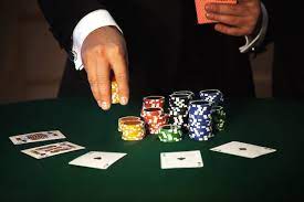 Premium Photo | Horizontal photo with no face of male playing poker.  Depending on the concept of gambling and casinos