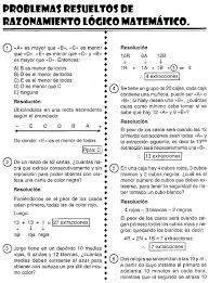 Problemas De Razonamiento Logico Matematico Preguntas De E Xamenes De Problemas Matematicos Secundaria Ejercicios De Logica Matematica Olimpiadas Matematicas