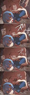 anal anal fisting bangs blue hair clenched teeth drooling fisting  fucked senseless hairclip hamburger hamburger-chan (hundredburger) imminent  anal imminent rape japanese text lotion lube nns (sobchan) questionable  consent rape