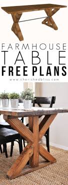 Easily refinish a dated or worn dining room table to give it a fresh look. X Brace Farmhouse Table Free Plans Cherished Bliss