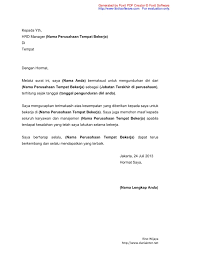 Surat permohonan pengunduran diri kepada yth, manajer pt. Surat Pengunduran Diri