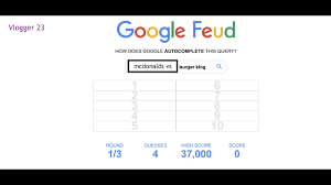 Google feud answers is made with html5 technology, and it's available on pc and mobile web. Mcdonalds Vs Google Feud Youtube