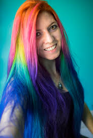 See our list of 15 blue hair ideas courtesy of your favorite now, we're seeing blue hair everywhere, and we've rounded up a list of 16 celebrities and influencers that. Rainbow Hair Multi Colored Hair Manic Panic Dye Hard Lizzy Davis