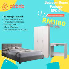 Whether you're looking for hotels, homes, or vacation rentals, you'll always find the guaranteed best price. Bedroom Room Package Set Bilik Pakage Murah Bedroom Set 4 In 1 Katil Tilam Wardrobe All In Shopee Malaysia