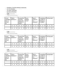 Self Monitoring Chart Data Sheet By The Alternative Learning