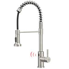 Kitchen sink mixer taps 360° swivel spout with pull out spray faucet & 2 hose. Best Touchless Kitchen Sink Faucets Buying Guide Gistgear