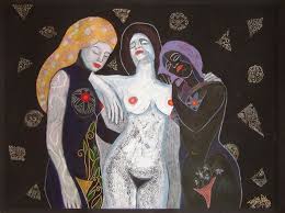 The three figures traditionally represent characters of charm, beauty, and creativity. The Three Graces Painting By Tanja Djokic Artmajeur