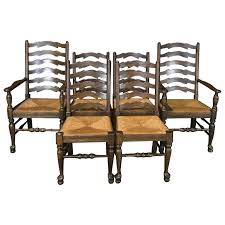 See more ideas about ladder back chairs, home decor, furniture. Set Of 6 Charming Vintage English Wavy Ladder Back Dining Chairs With Rush Seats For Sale At 1stdibs