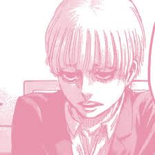 Yelena is a very tall woman with her blonde hair styled in a short bob with straight bangs. Yelena Icon Pink Snk In 2021 Attack On Titan Art Anime Anime Icons