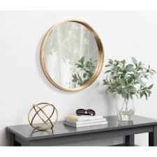 Kate And Laurel Travis Round Gold Wall Mirror 213124 Round Wall Mirror Decor