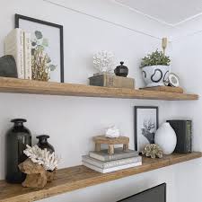 These floating shelves are strong, too. Wooden Floating Shelf Wood Reclaimed Rustic Pine Chunky Industrial Oak Shabby Bear Cottage