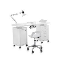 table manucure 2 colonnes rangements avec aspiration square double vinted