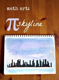 Math Art For Kids Pi Skyline Math Art Projects Math Art Math Projects