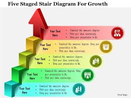 0115 Five Staged Stair Diagram For Growth Powerpoint