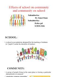 Effects of School On Community and Community On School | PDF | Teachers |  Community